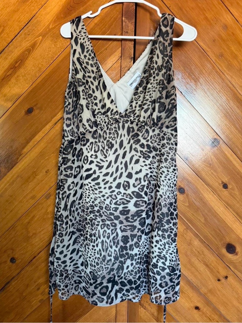 Princess Polly Beige and Black Leopard Print Slip Dress
